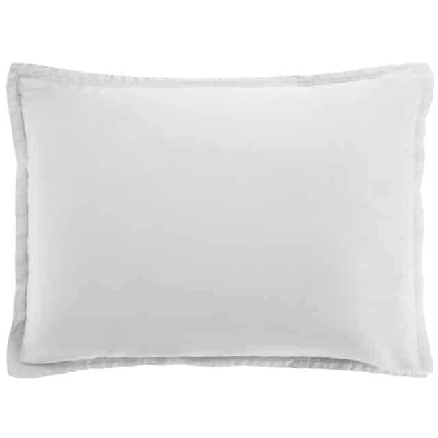 Taie d'oreiller Satin de Coton Blanc 50 x 70 cm