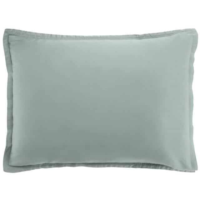 Taie d'oreiller Satin de Coton Celadon Vert 50 x 70 cm