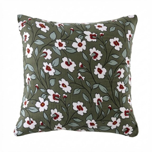Taie d'oreiller Gaze de Coton Azalée Multicolore 60 x 60 cm