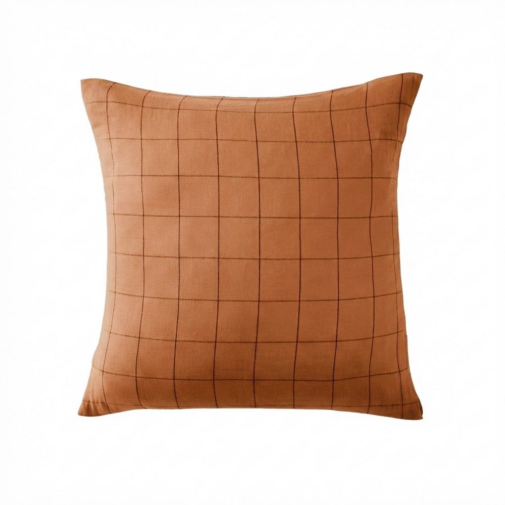 Taie d'oreiller Gaze de Coton Terra harmonie Abricot 60 x 60 cm