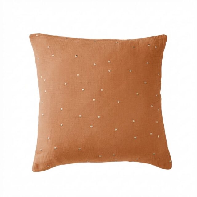 Taie d'oreiller Gaze de Coton Terra prestige Abricot 60 x 60 cm