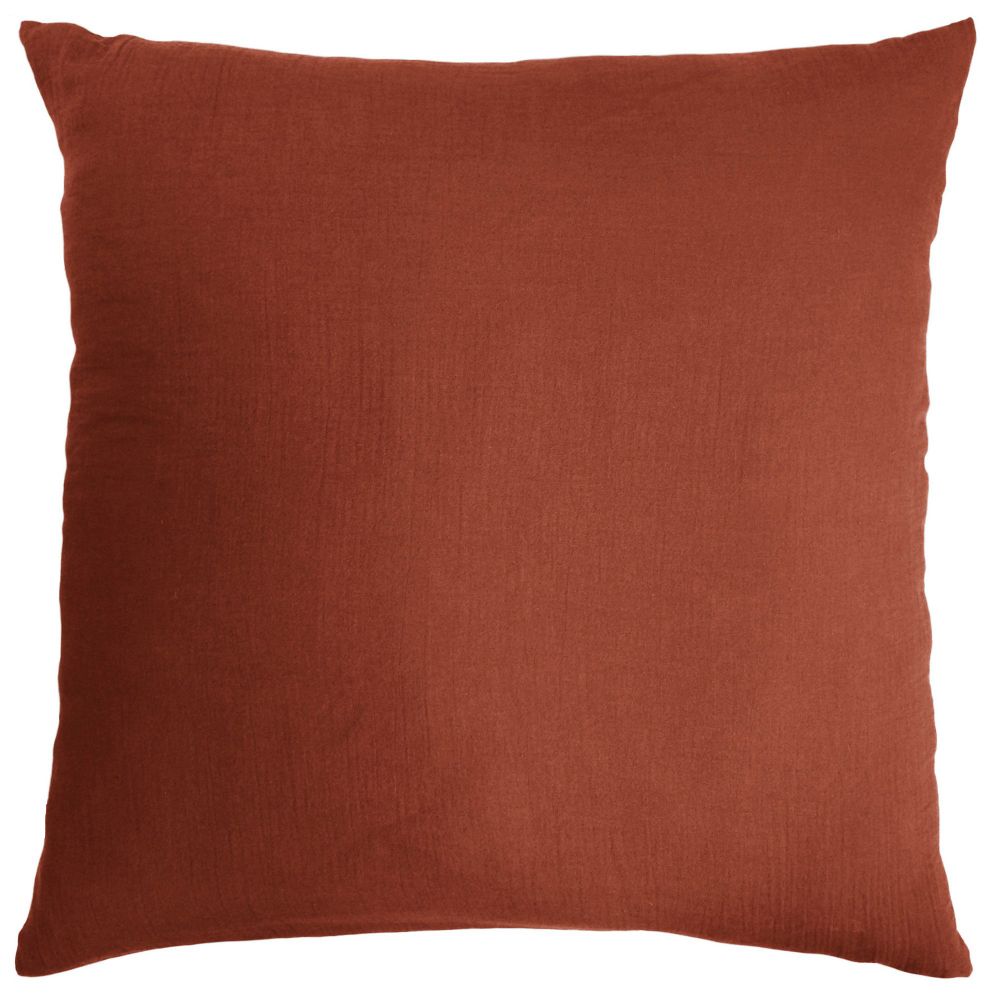 Taie d'oreiller Gaze de coton Terracotta 60 x 60 cm — vue 2