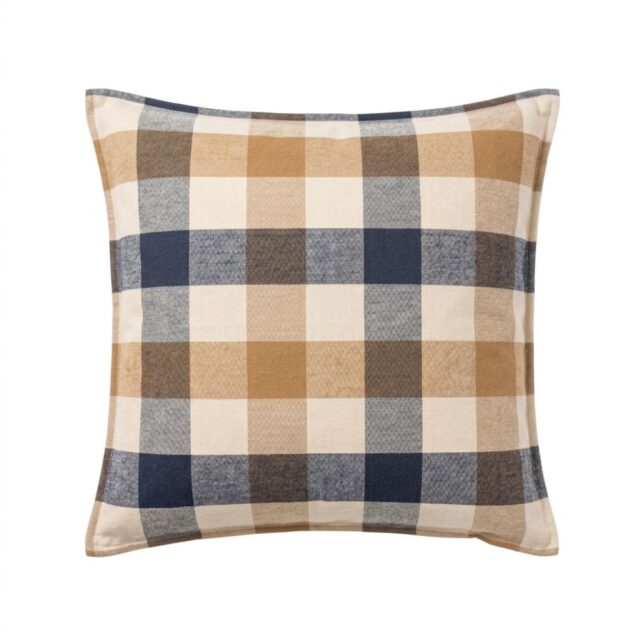 Taie d'oreiller Flanelle de Coton Madeleine Multicolore 63 x 63 cm