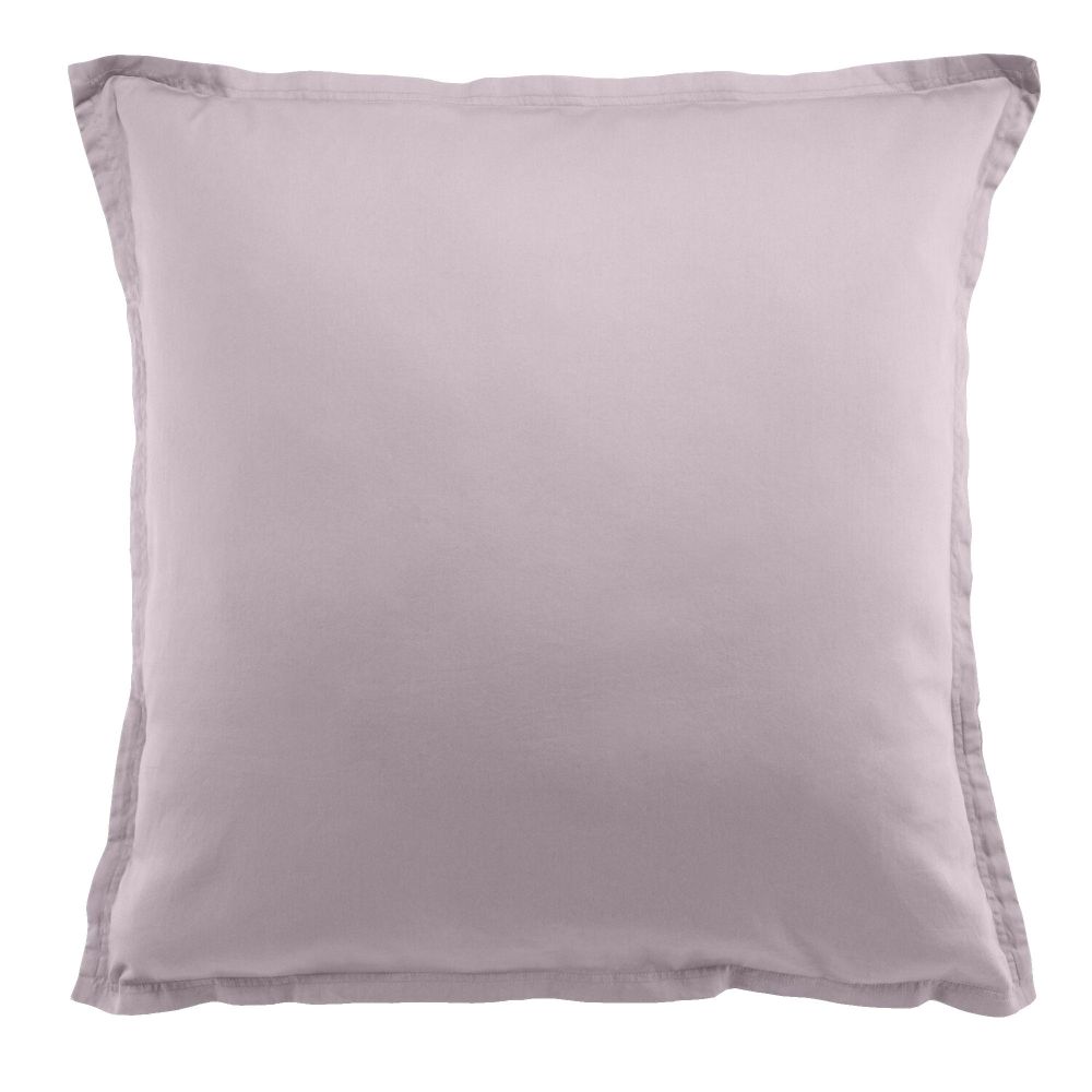 Taie d'oreiller carrée Satin de Coton Tourterelle 65 x 65 cm