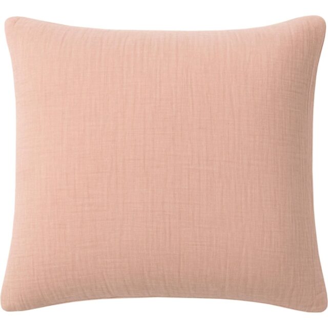 Taie d'oreiller Gaze de Coton Lavé Rose Lotus 65 x 65 cm