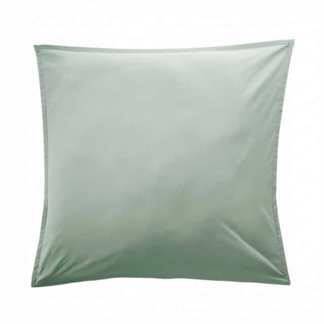 Taie d'oreiller Percale de Coton Céladon Celadon 65 x 65 cm