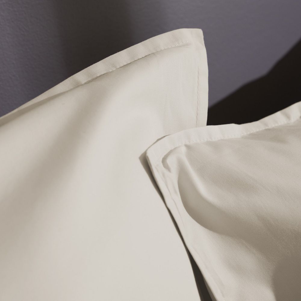 Taie d'oreiller Percale de Coton Sable 65 x 65 cm — vue 2