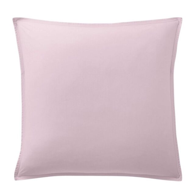 Taie d'oreiller Percale de Coton Tourterelle Violet 65 x 65 cm
