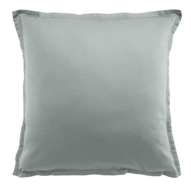 Taie d'oreiller Satin de Coton Celadon Vert 65 x 65 cm