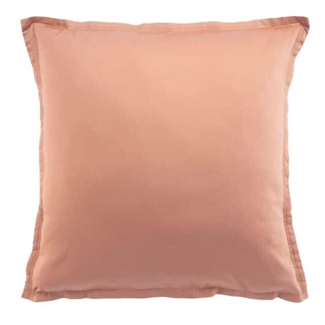 Taie d'oreiller Satin de Coton Rose 65 x 65 cm