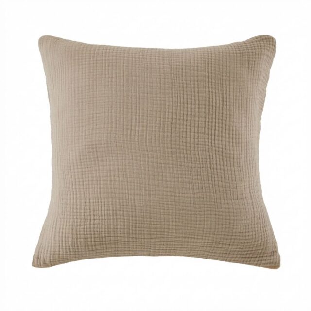 Taie d'oreiller Gaze de Coton Iris Ficelle 80 x 80 cm