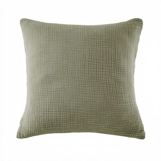 Taie d'oreiller Gaze de Coton Iris Romarin 80 x 80 cm