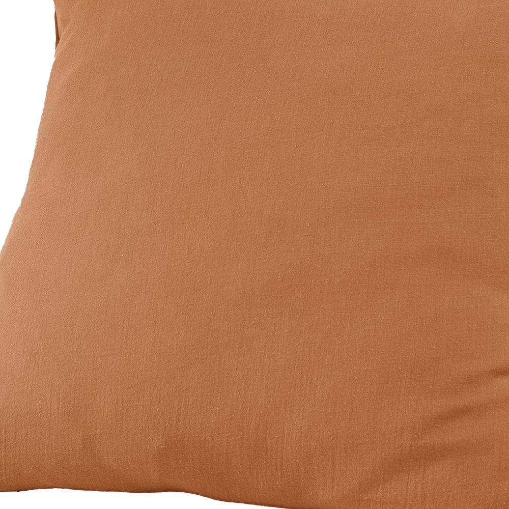 Taie d'oreiller Gaze de Coton Terra Abricot 80 x 80 cm — vue 2