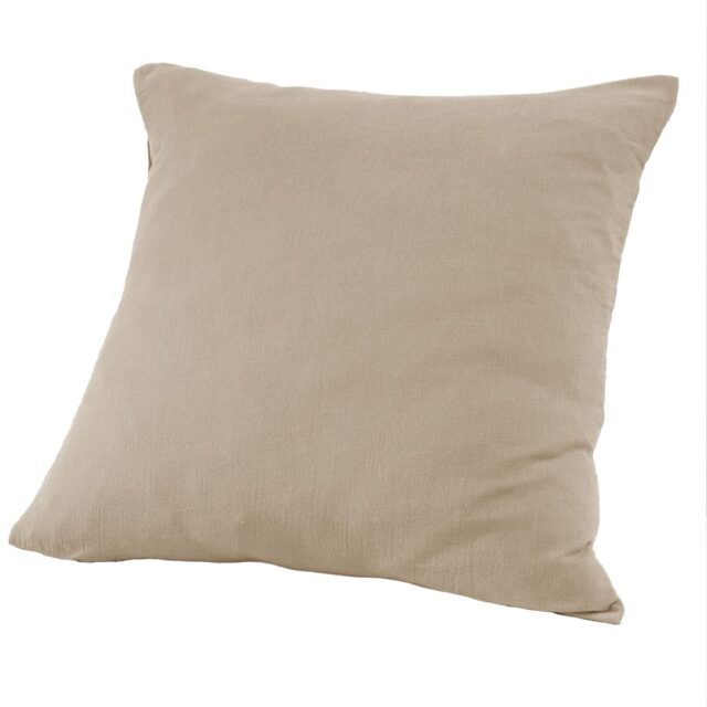 Taie d'oreiller Gaze de Coton Terra Ficelle 80 x 80 cm