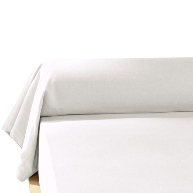 Taie de Traversin Flanelle de Coton Neige 85 x 185 cm