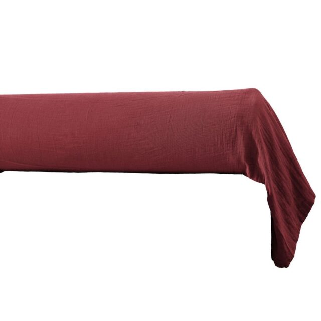 Taie de traversin Gaze de coton Lie De Vin 85 x 185 cm