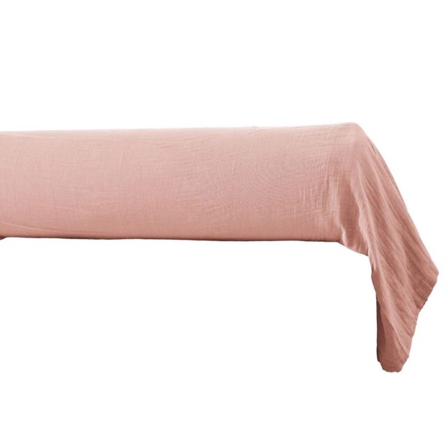 Taie de traversin Gaze de coton Rose Rose pêche 85 x 185 cm
