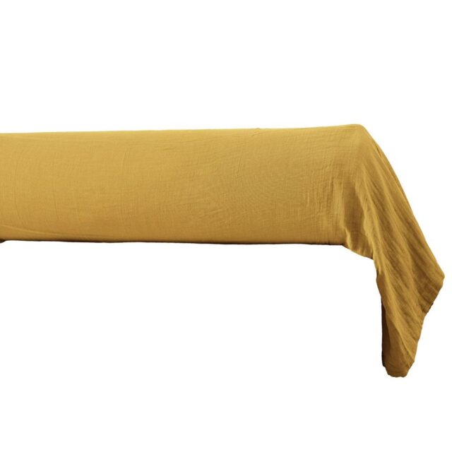 Taie de traversin Gaze de coton Safran 85 x 185 cm