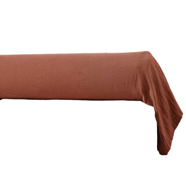 Taie de traversin Gaze de coton Terracotta 85 x 185 cm