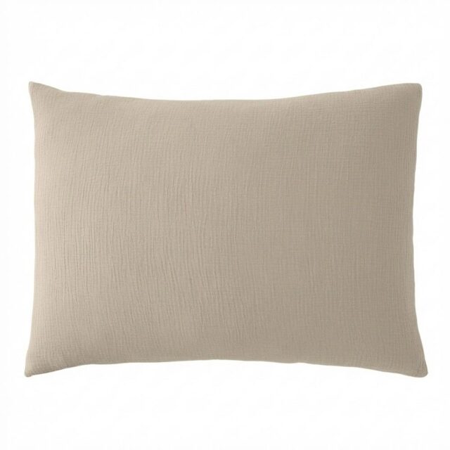 Taie d’oreiller Gaze de Coton Naturel 50 x 70 cm