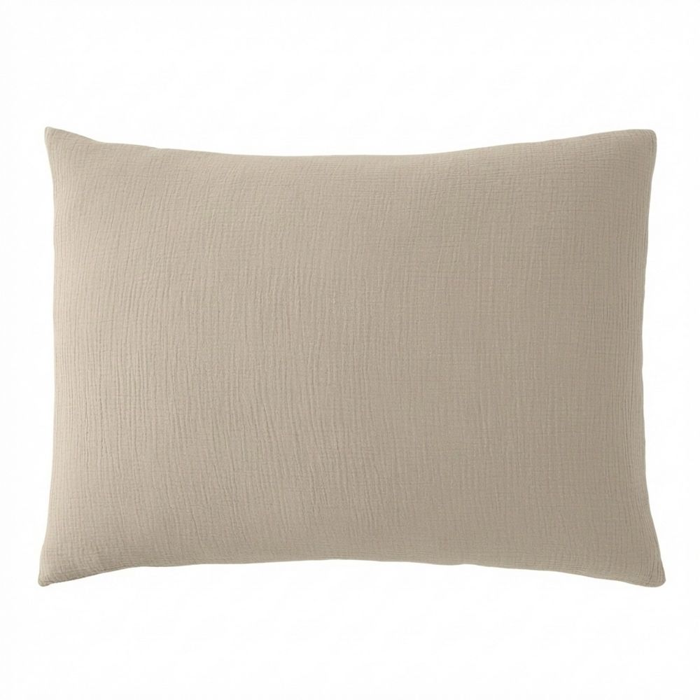 Taie d’oreiller Gaze de Coton Naturel 50 x 70 cm