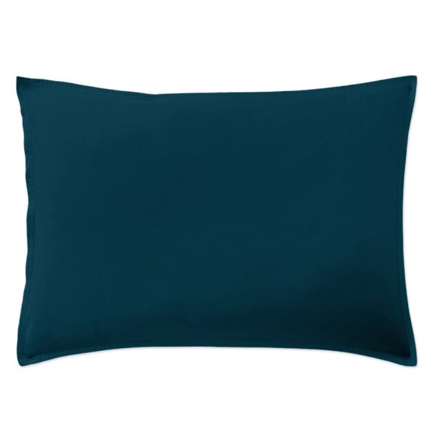Taie d’oreiller Percale de Coton Bleu Imperial 50 x 70 cm