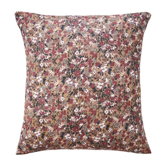Taie d’oreiller Gaze de Coton Nora camel Marron 60 x 60 cm