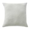 Taie d’oreiller Gaze de Coton Quadri Eucalyptus Bleu Clair 60 x 60 cm