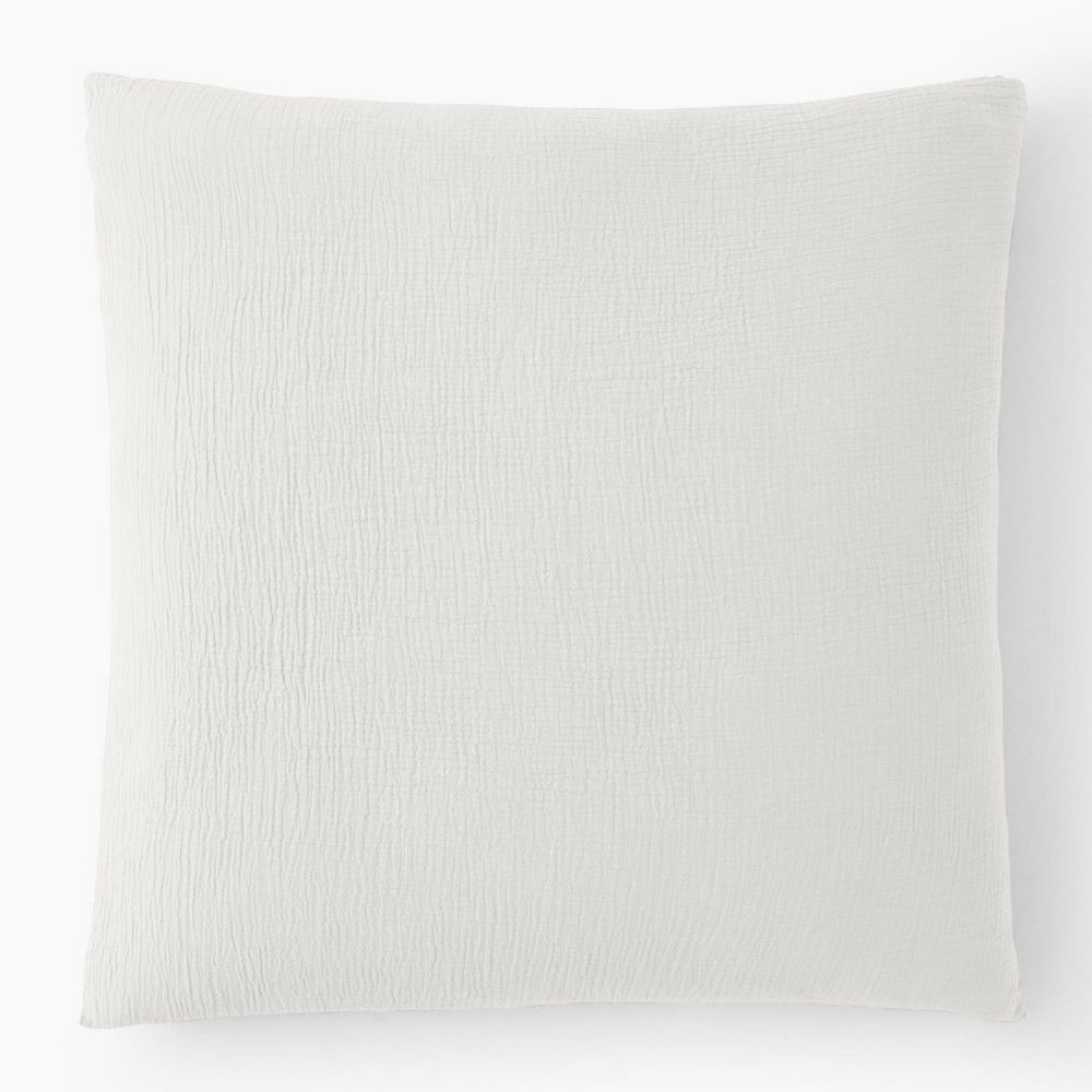 Taie d’oreiller Gaze de Coton Blanc Pur 65 x 65 cm