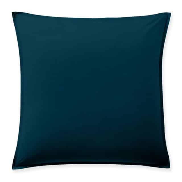 Taie d’oreiller Percale de Coton Bleu Imperial 65 x 65 cm