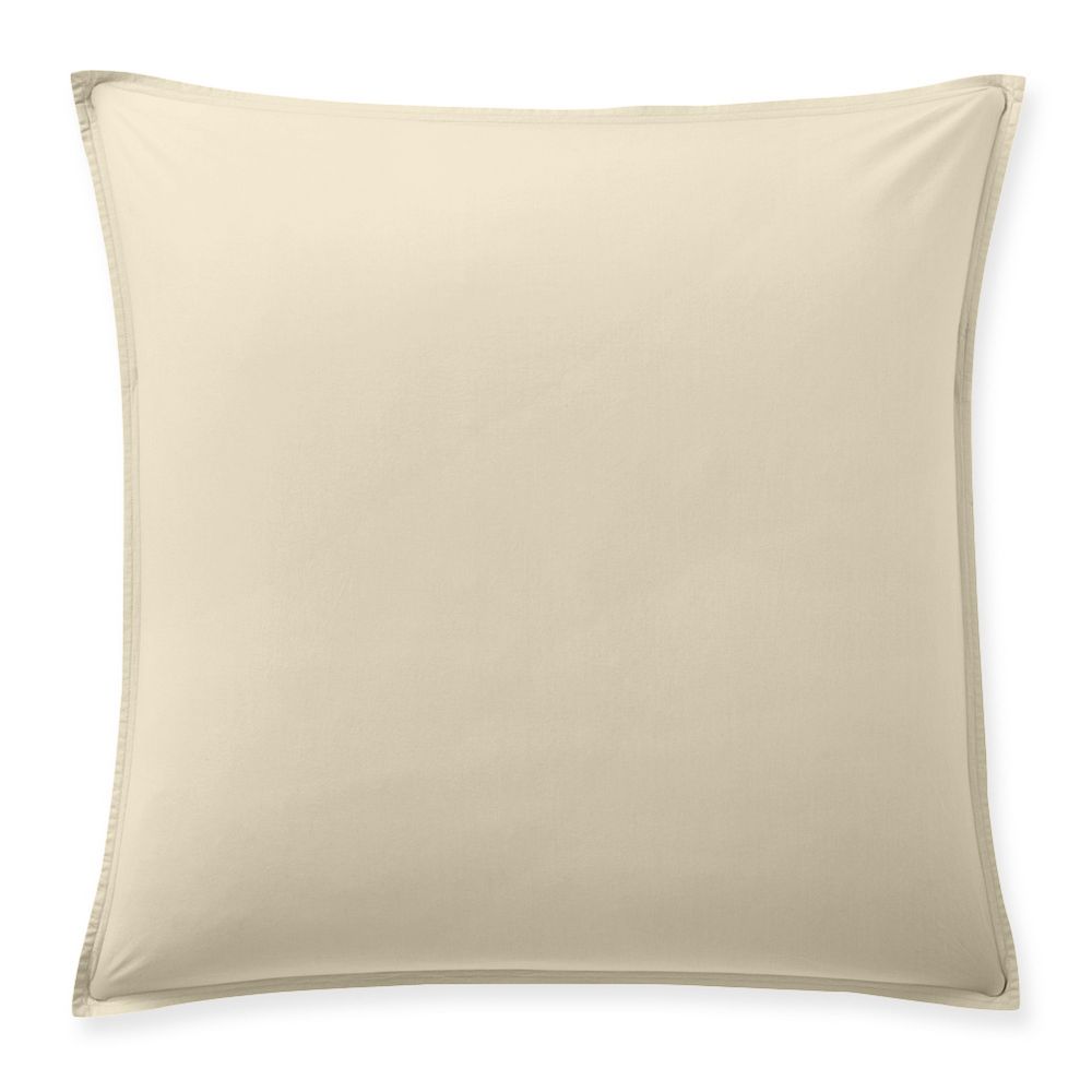 Taie d’oreiller Percale de Coton Ecru Naturel Beige 65 x 65 cm