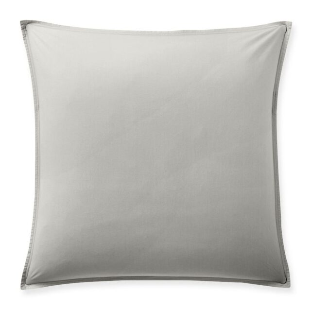 Taie d’oreiller Percale de Coton Gris Perle 65 x 65 cm