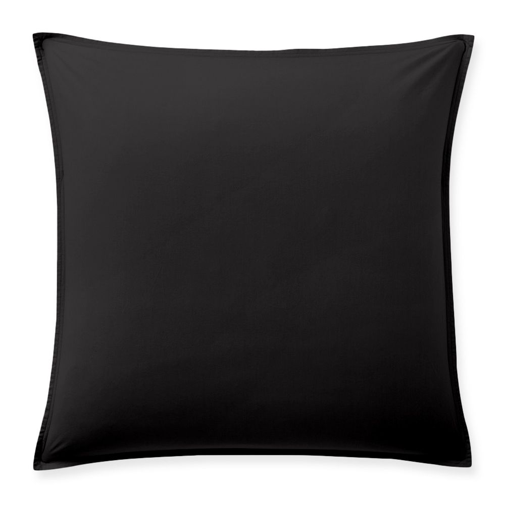 Taie d’oreiller Percale de Coton Noir 65 x 65 cm