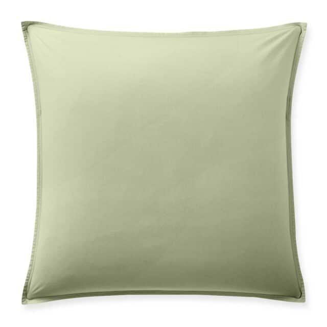 Taie d’oreiller Percale de Coton Vert D'eau 65 x 65 cm