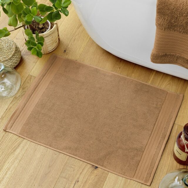 Tapis de bain Coton Camel 50 x 70 cm