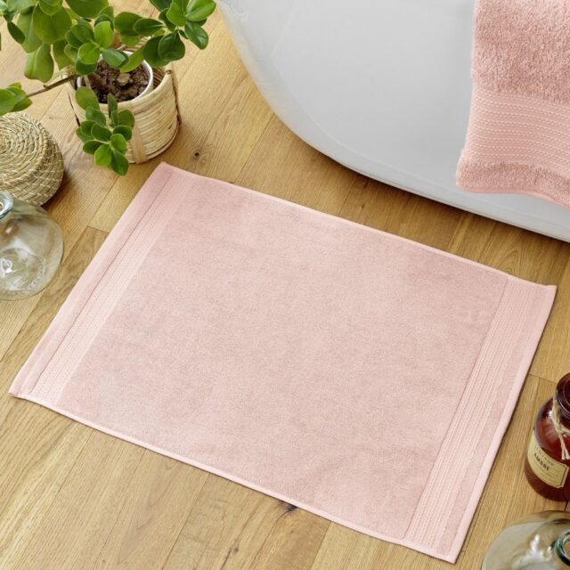 Tapis de bain Coton Rose Poudré 50 x 70 cm