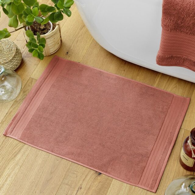 Tapis de bain Coton Terracotta 50 x 70 cm